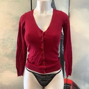 V-Neck Button Sweater Cardigan